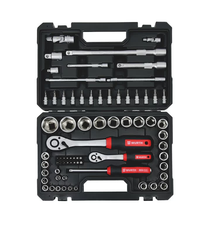 Set çelësa kokë arpioni-RS-6k.-1/4+1/2"-72copë