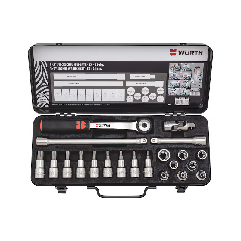 Set çelësa-kokë arpioni 1/2"-TX/ETX-21copë
