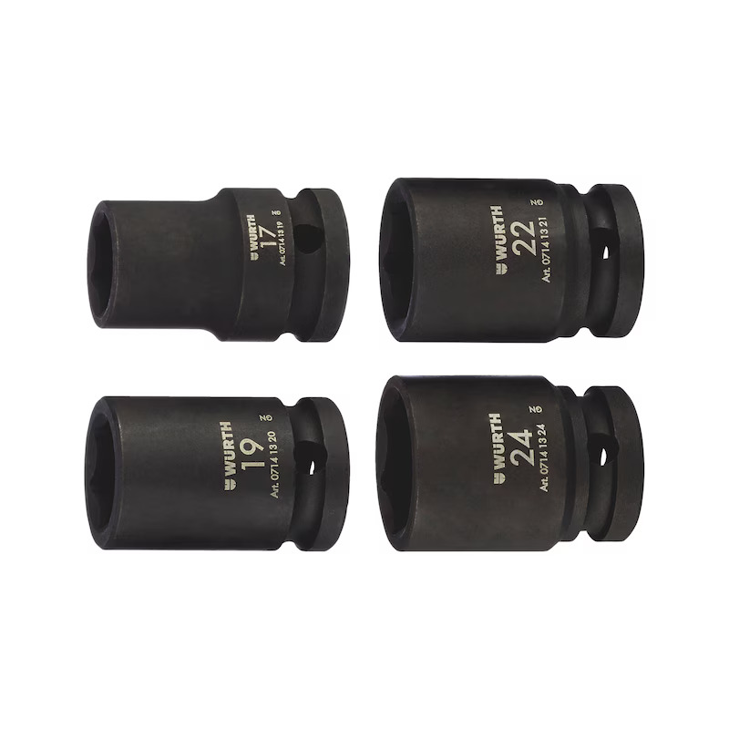 Set çelësash të zi-impact-1/2"-4copë