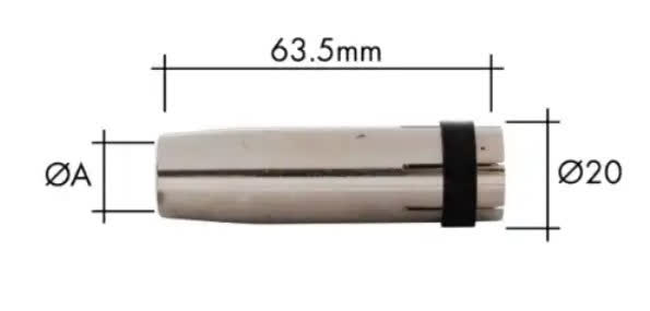 MB24KD pipëz gazi, cilindrike, fi.17mm