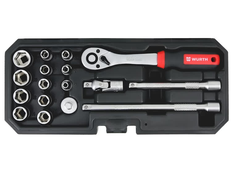 Set çelësa kokë arpioni-RS-6k.-1/4"-17copë