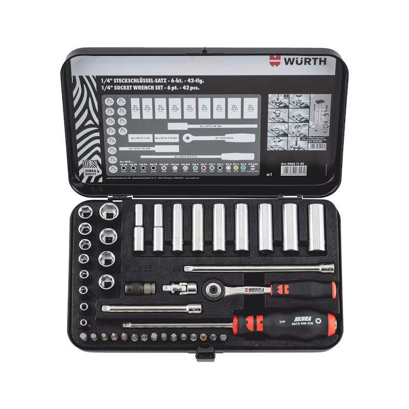 Set çelësa-kokë arpioni 1/4"-42copë