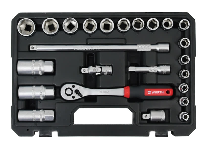 Set çelësa kokë arpioni-RS-3/8"-6k.-24copë