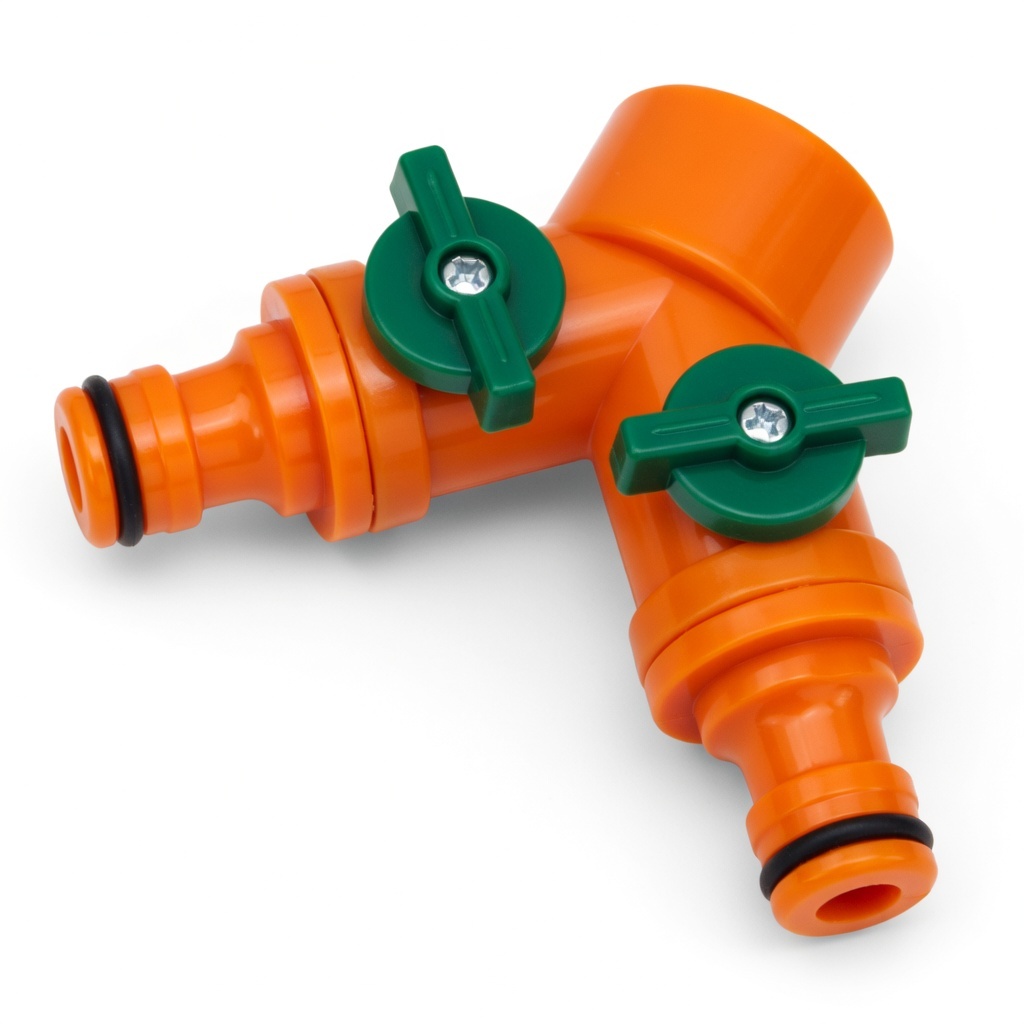 Y konektor me 2 valvula-3/4 "e brendshme-PVC-p