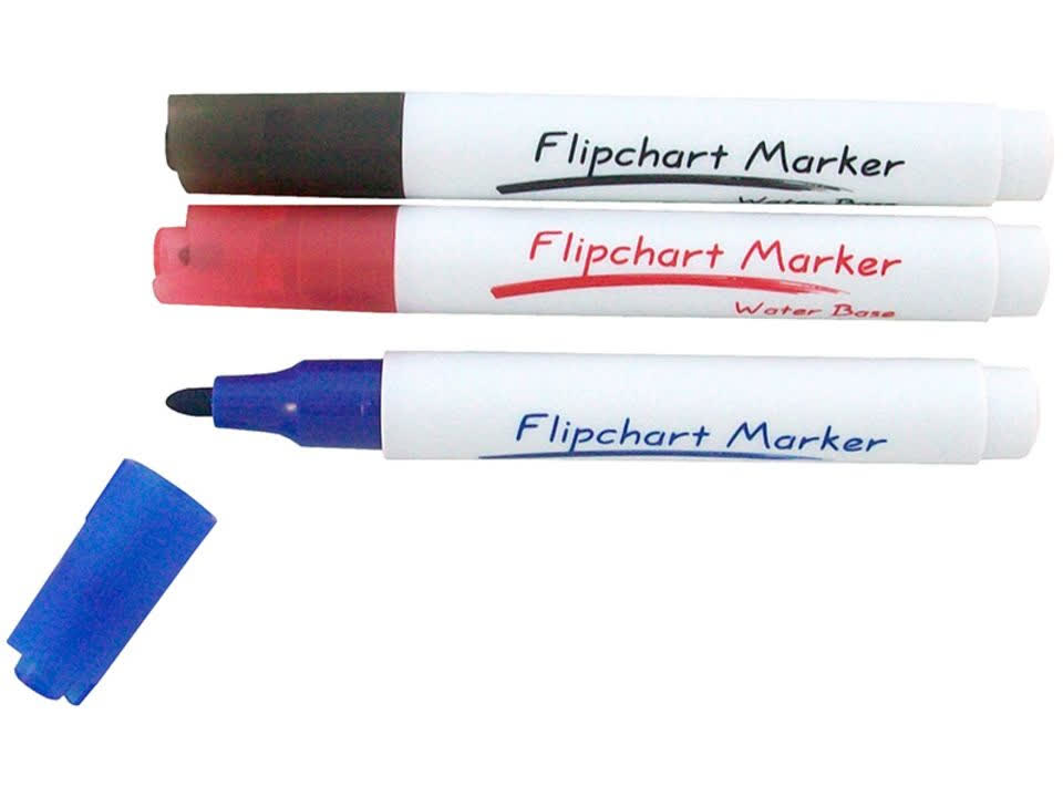Set me marker-kuqe-zezë-kaltër-SB-3copë