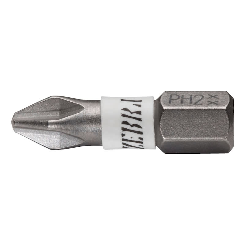 BIT-PH2-i bardhë-1/4"-L25mm-ZEBRA