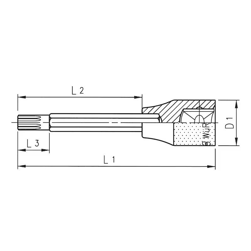 Çelës-kokë arpioni 1/2"-vrimë XZN-M12x100