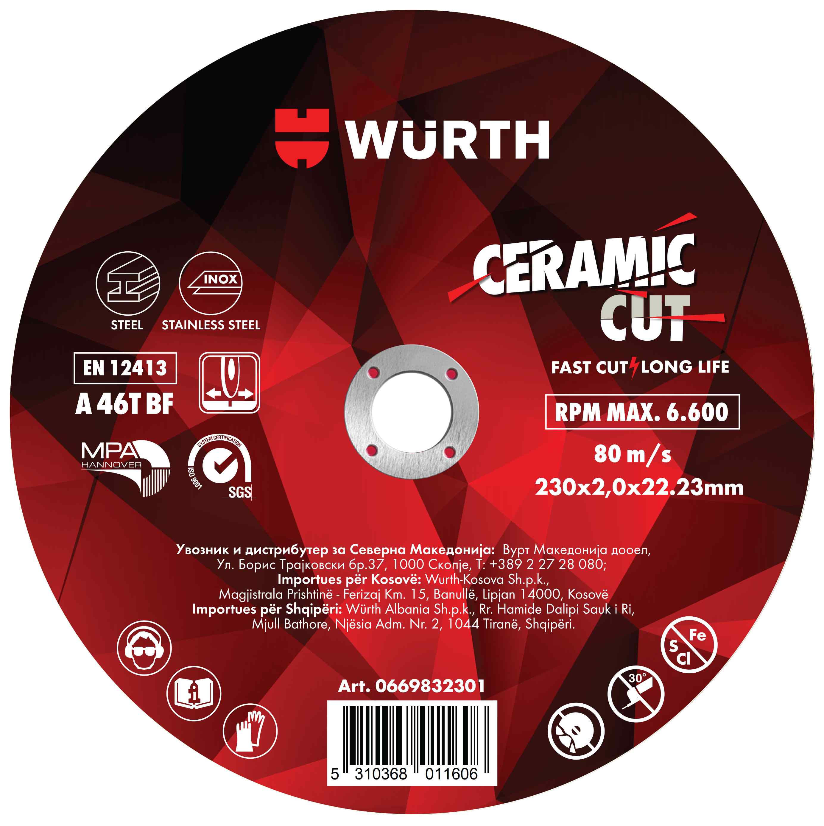 Disk prerës për inox-çelik CERAMIC CUT