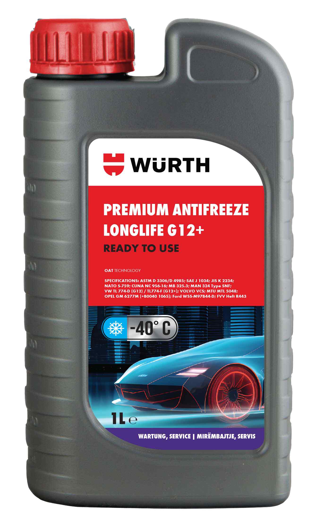 Antifriz G12+-Ready to use (-40°C)-1L
