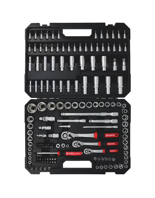 Set çelësa kokë arpioni-1/4+3/8+1/2"-6k.-154copë